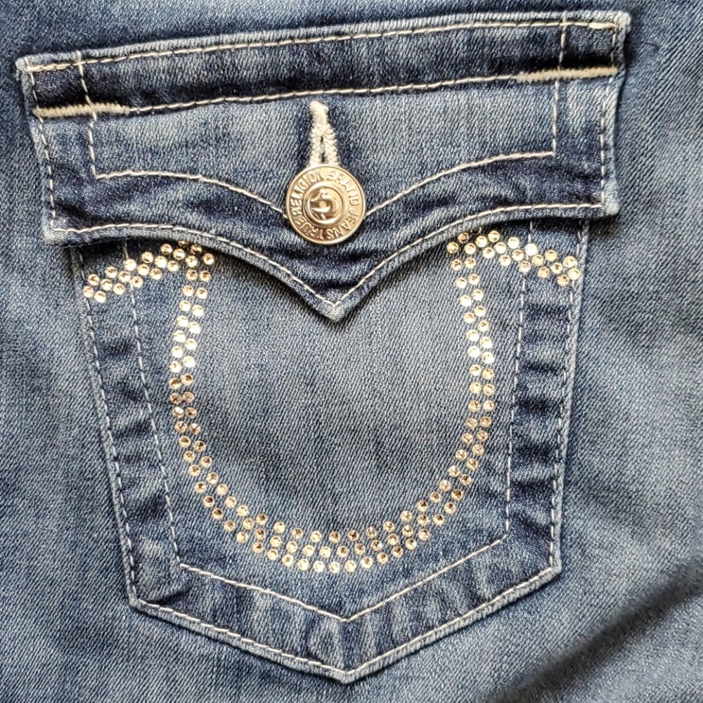 True Religion  Jean's With Rhinestones - Picture 6 of 7